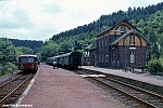 27.05.1981: Zugkreuzung in Pluwig - Nto 8234 und N 8231