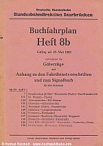 Buchfahrplan Saarbr�cken 8b 1962