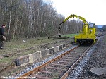Bahnsteigbau in Nonnweiler, 10.04.2005