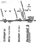 Schematischer Gleisplan des Bahnhofs Reinsfeld 1971
